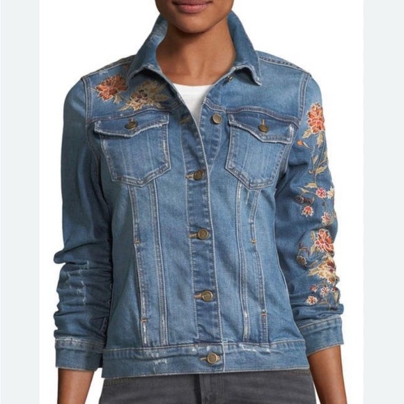 DRIFTWOOD Jackets & Blazers - Driftwood Geena Embroidered Floral Denim Jacket - XS